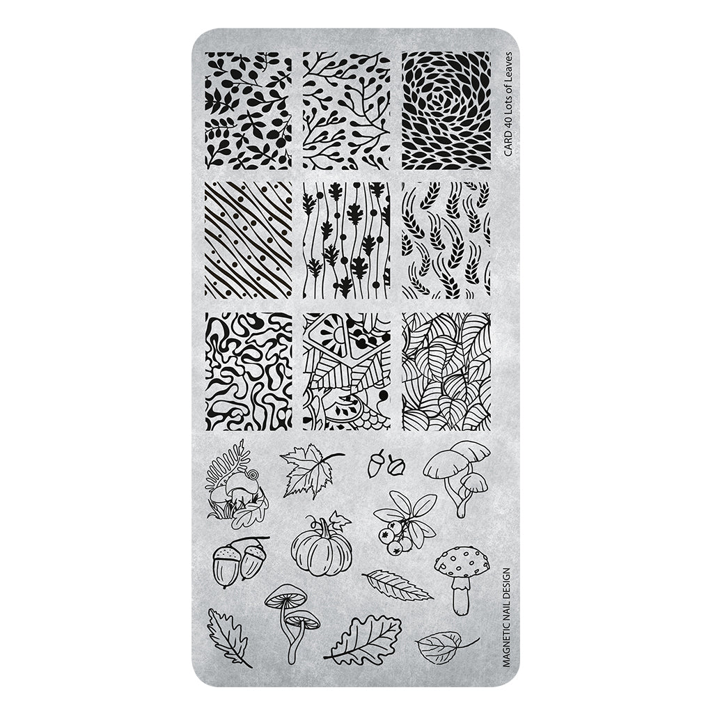 STAMPING PLATE 40 LOTS OF LEAVES