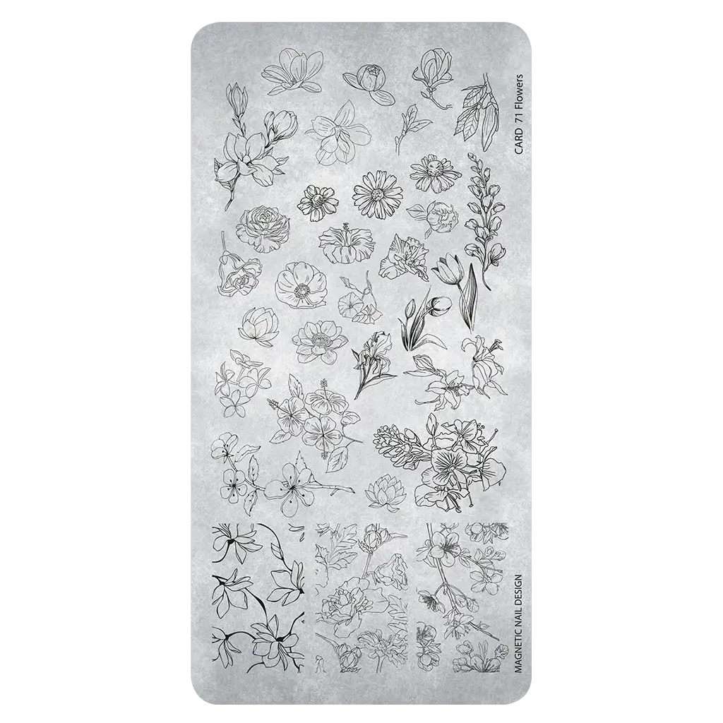 Stampingplate 71 Flowers