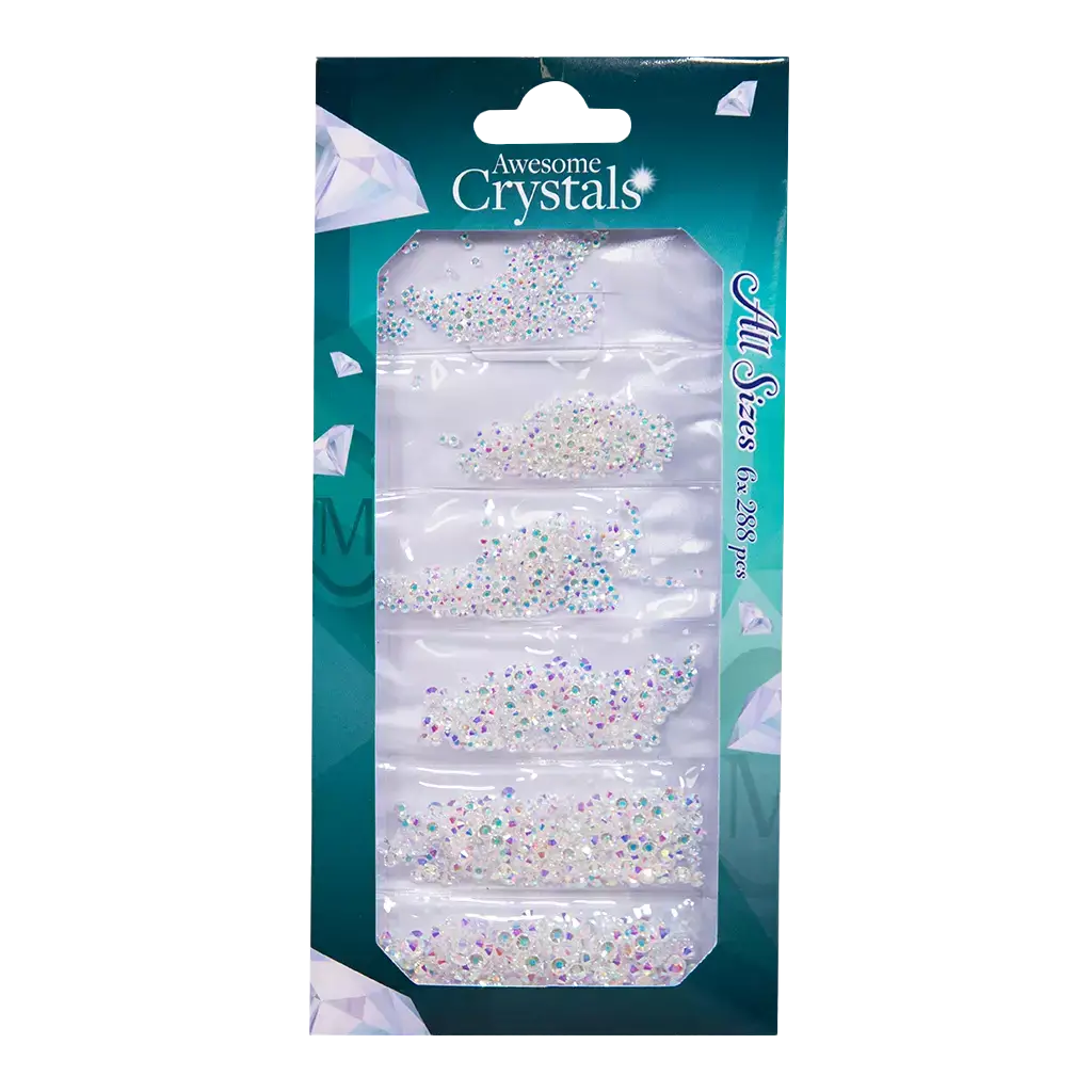 Awesome Crystals By Magnetic Transparant Ice 6 sizes x 288 pcs