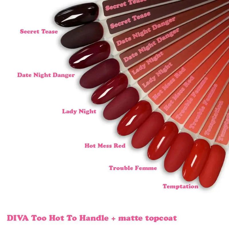 DIVA Gellak Too Hot To Handle Diva Collection 6x 10 ml # - met gratis Colorpop Stickers