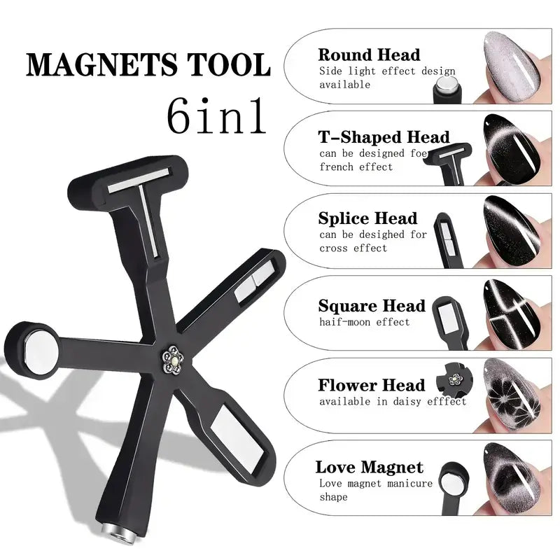 Multi Magneet 6 forms Zwart