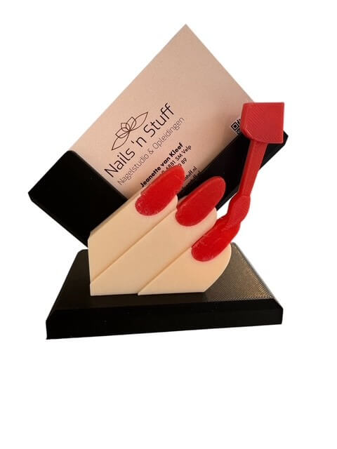 Visitekaart houder nagelstyliste