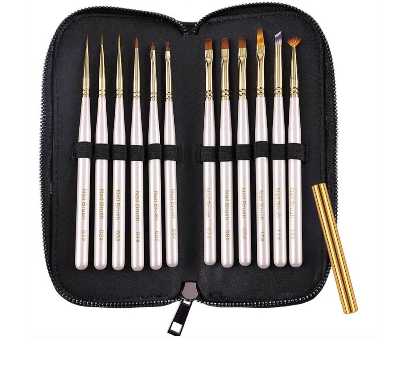 Etui Met 12 Nail Art Penselen