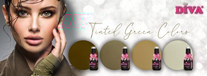 DIVA Gellak Tinted Green Colors Collection 4x 10 ml
