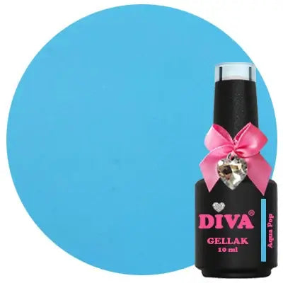DIVA Gellak Aqua Diva Vibes Collection 5x 10 ml #F - met gratis Colorpop Stickers