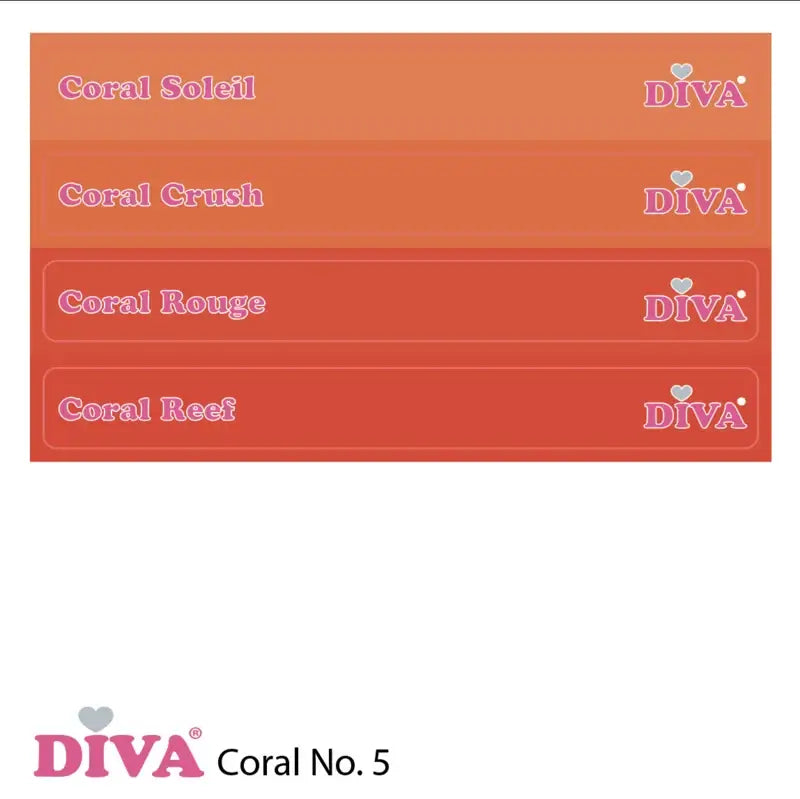 DIVA Gellak Coral No.5 Collection 4x 10 ml # met gratis Colorpop Stickers
