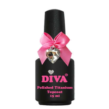 Diva Polished Titanium Topcoat -No Wipe 15 ml  hema/tpo free