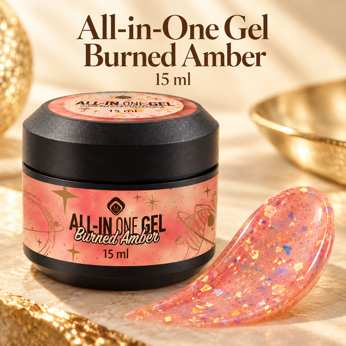 Product met tekst — All in One Gel Burned Amber