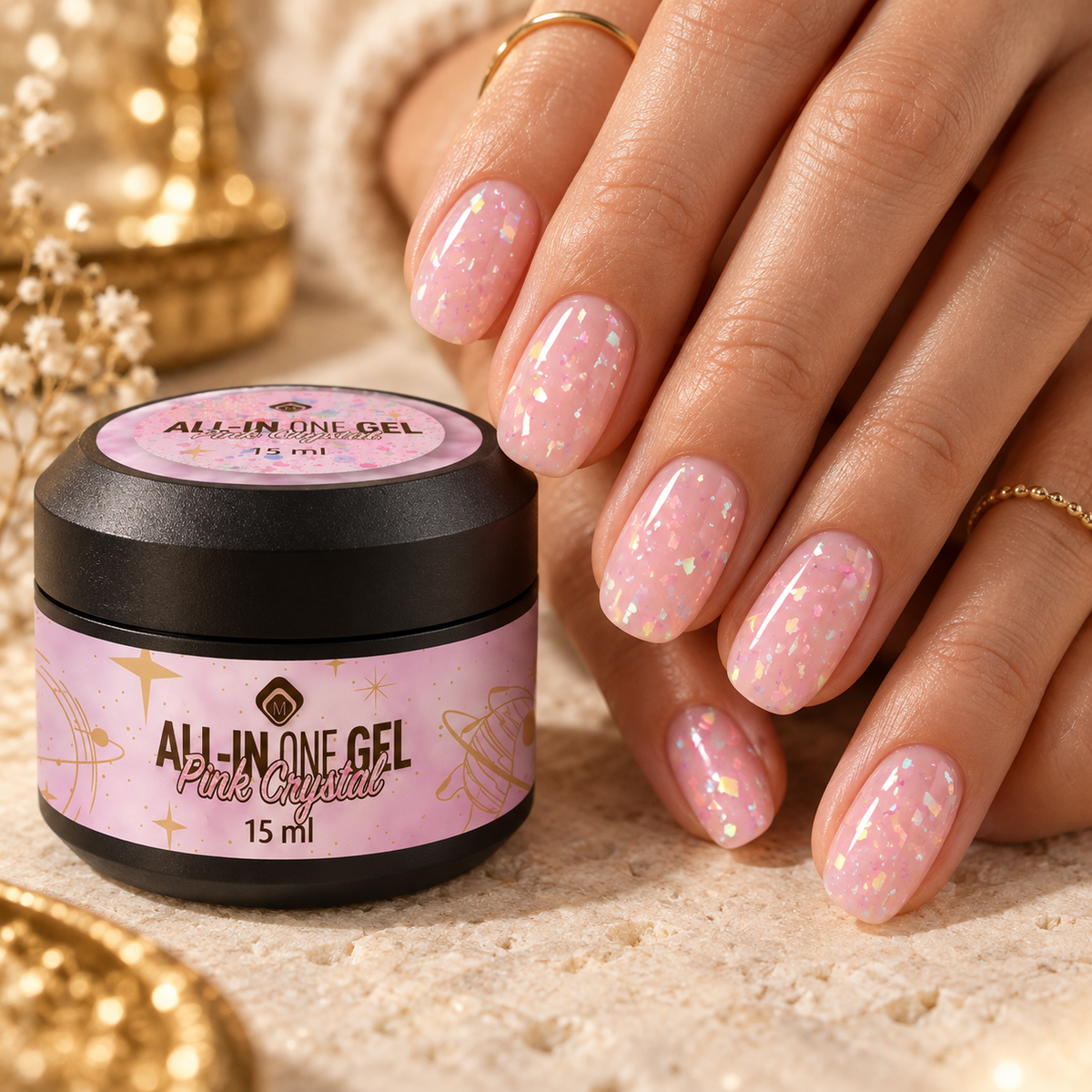 Manicure en sfeer — All in One Gel Pink Crystal