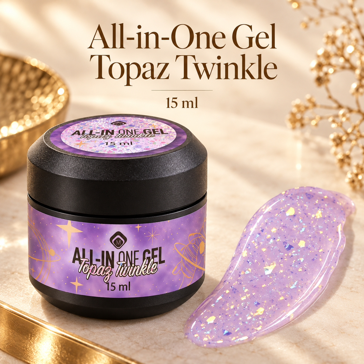 Product met tekst — All in One Gel Topaz Twinkle