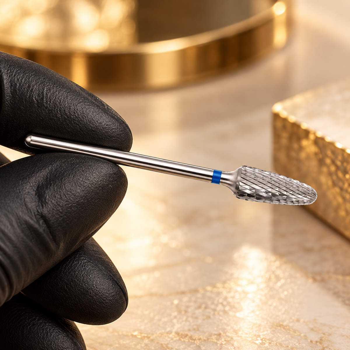 Product in de hand — Carbide Cone Bit Fine for Tips and Gel