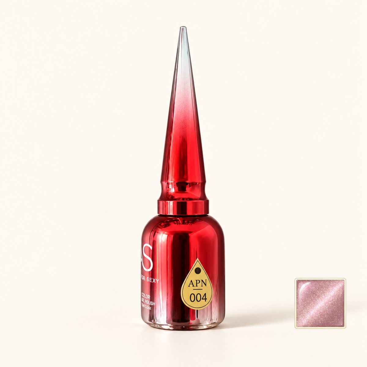 Productfoto met kleurstaaltje — Cat Eye Pink -R004
