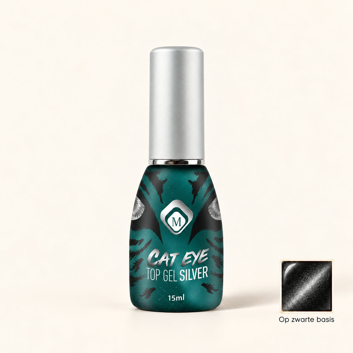 Productfoto met kleurstaaltje — Cateye Topgel Silver