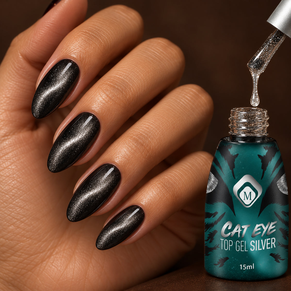 Nagels van dichtbij — Cateye Topgel Silver