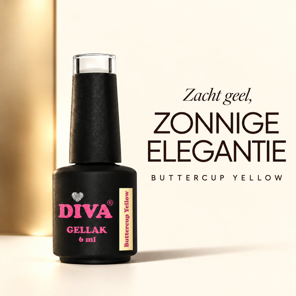 Tekstbeeld — DIVA Gellak Buttercup Yellow 6 ml
