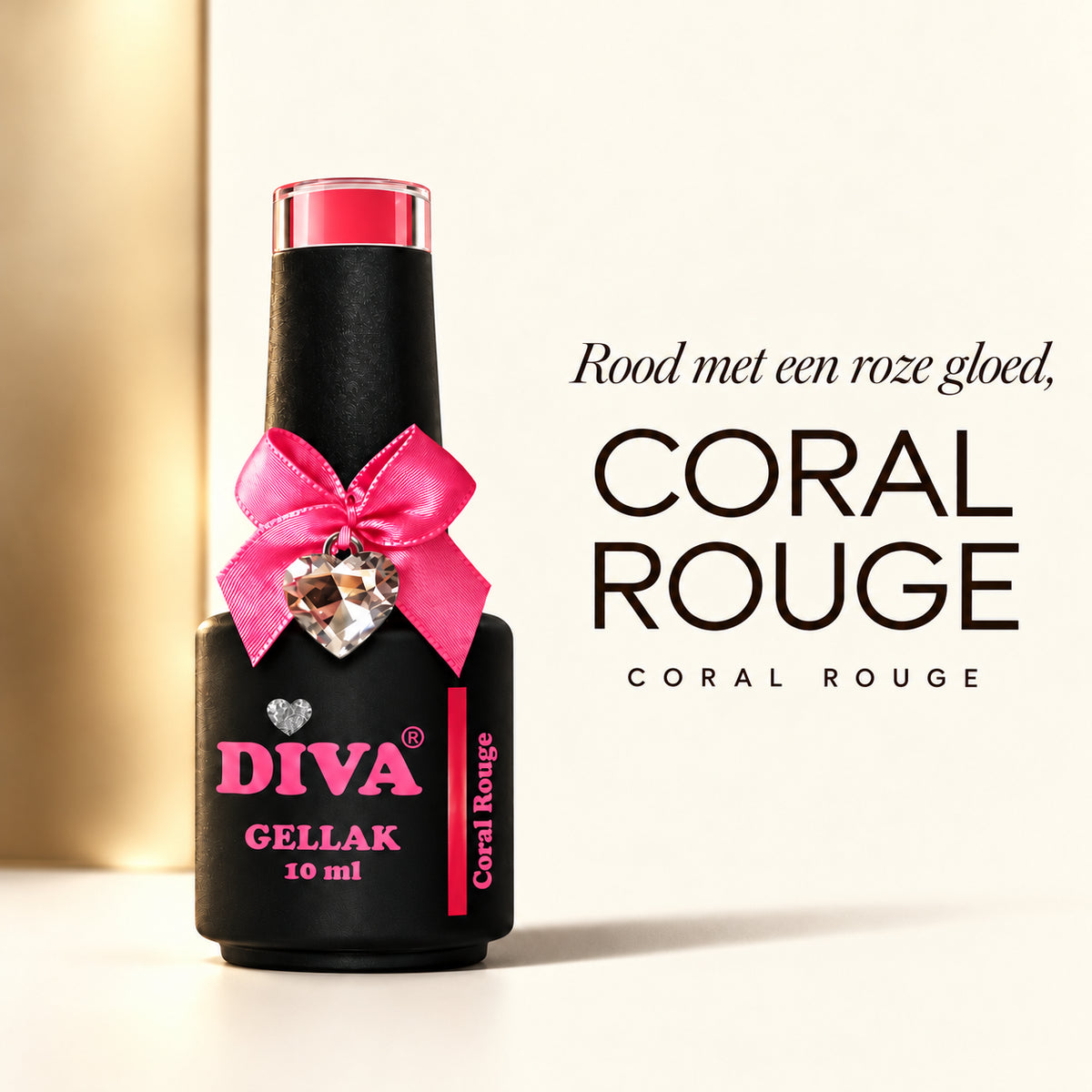 Tekstbeeld — DIVA Gellak Coral Rouge 10 ml #