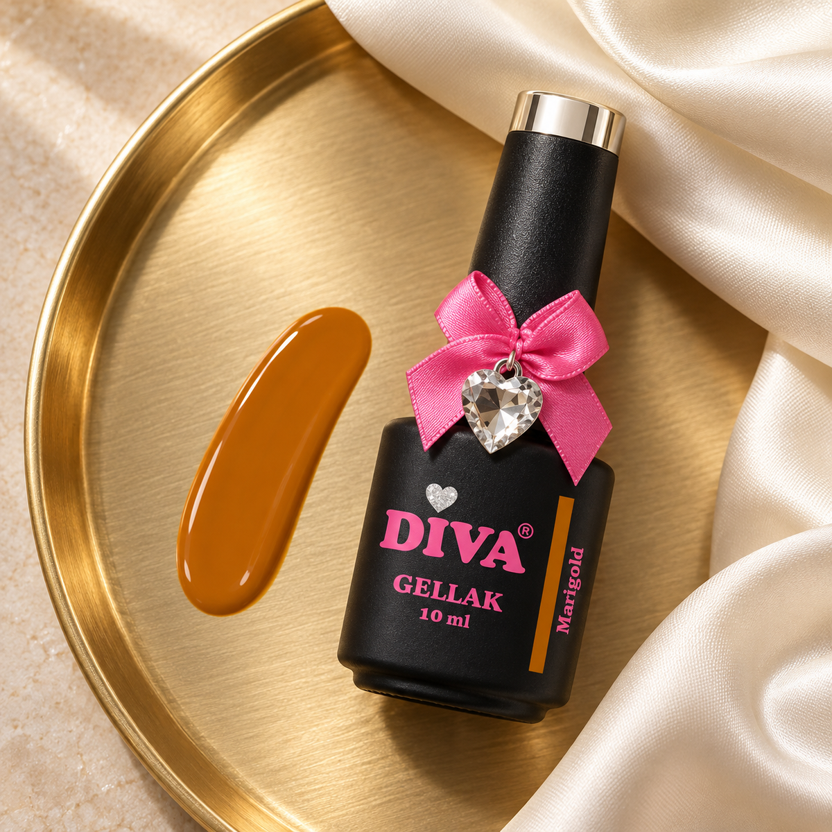 Gouden flatlay — DIVA Gellak Marigold 10 ml
