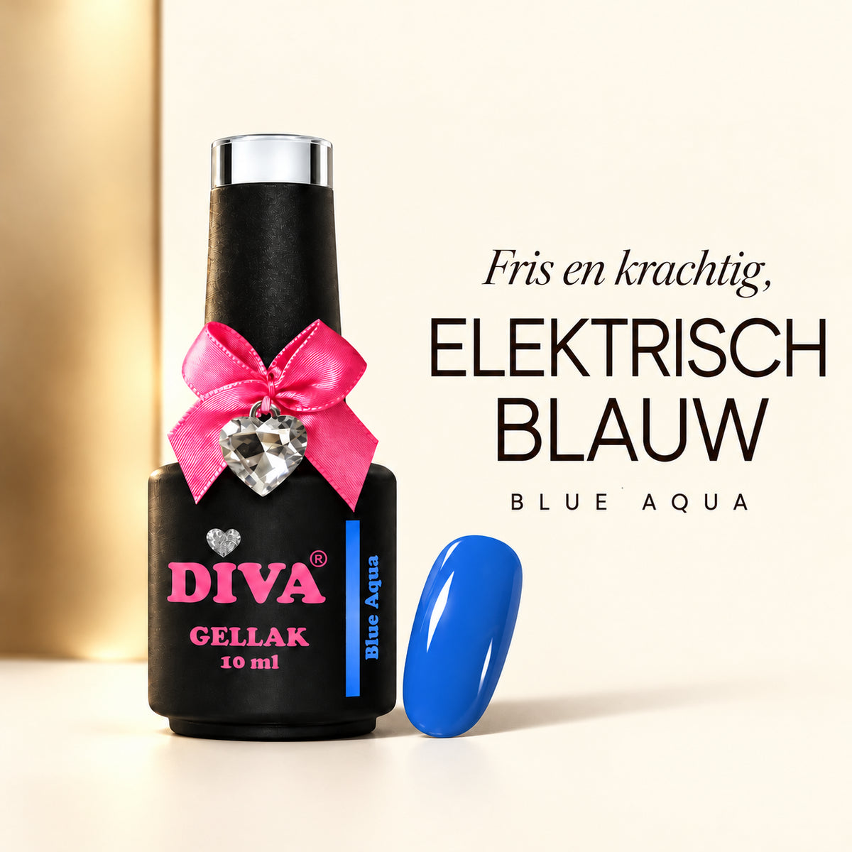 Tekstbeeld — DIVA Gellak Neon Blue Aqua 10 ml