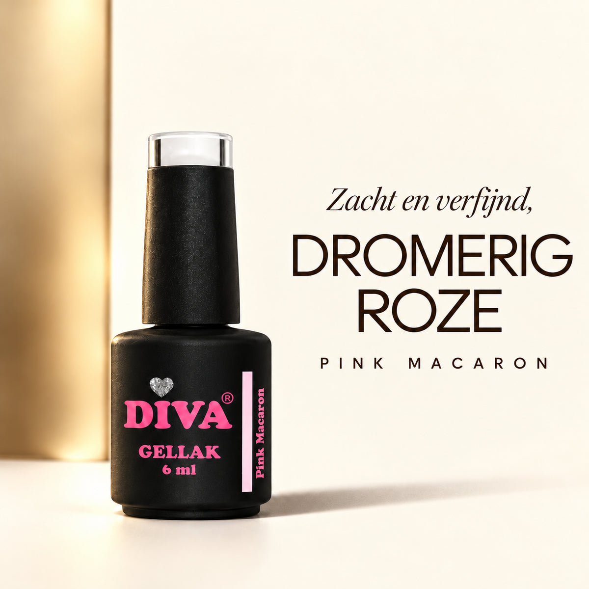 Tekstbeeld — DIVA Gellak Pink Macaron 6 ml