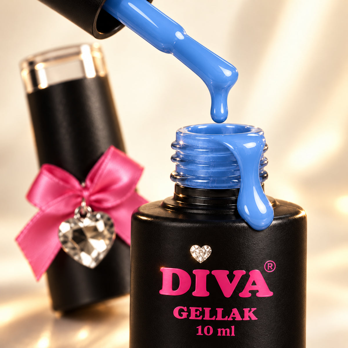 Druppel- en textuurdetail — DIVA Gellak Rebel Aqua 10 ml