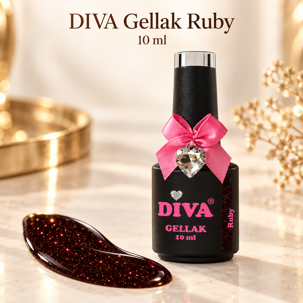 Product met tekst — DIVA Gellak Ruby 10 ml