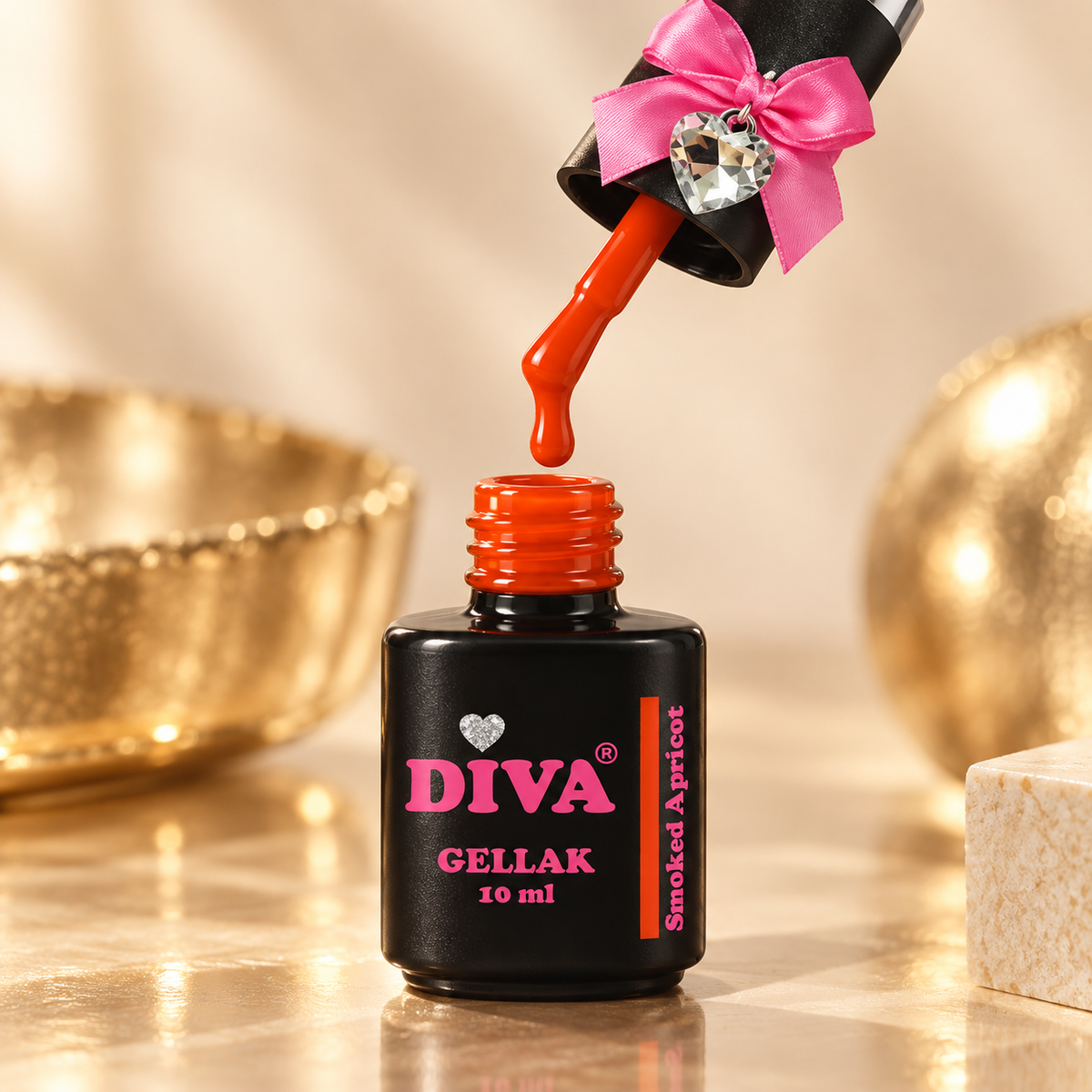 Gel en textuur — DIVA Gellak Smoked Apricot 10 ml