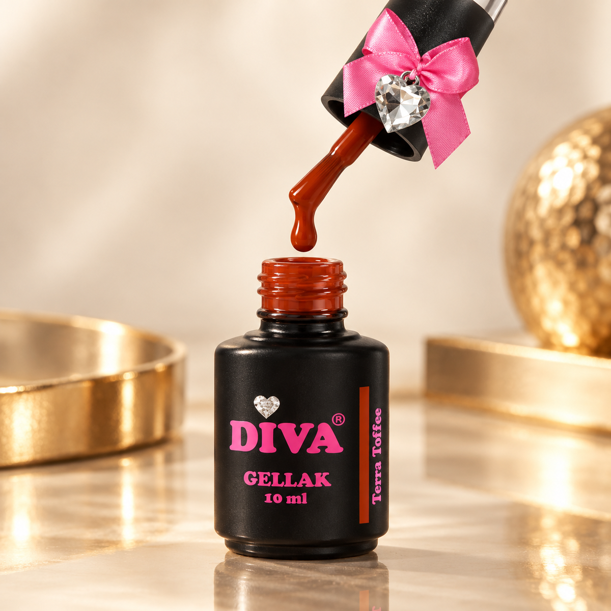 Gel en textuur — DIVA Gellak Terra Toffee 10 ml