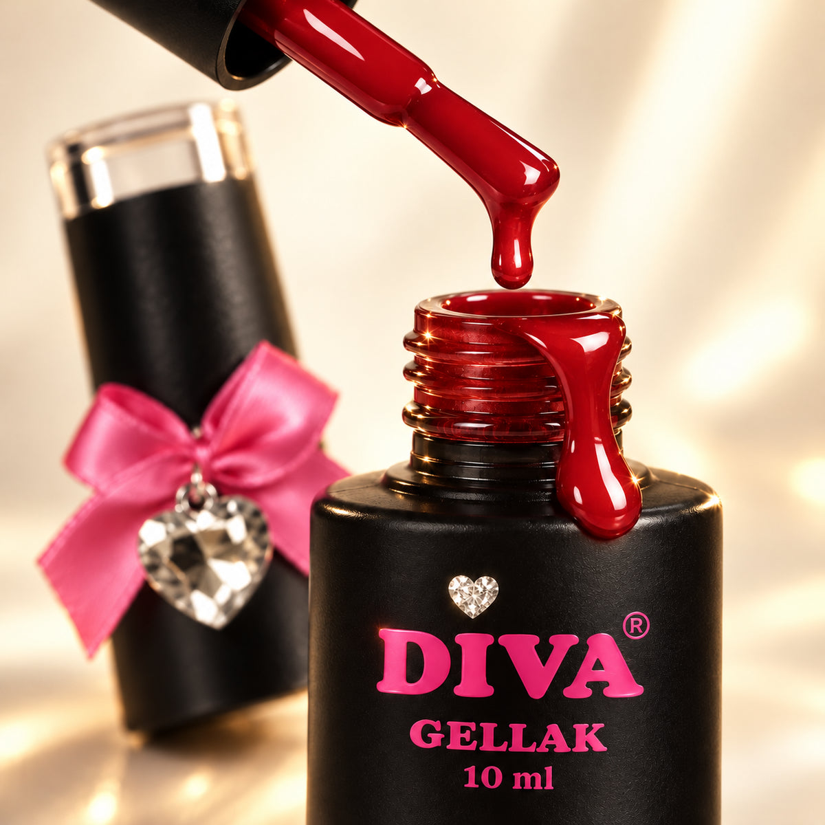 Druppel- en textuurdetail — DIVA Gellak Trouble Femme 10 ml