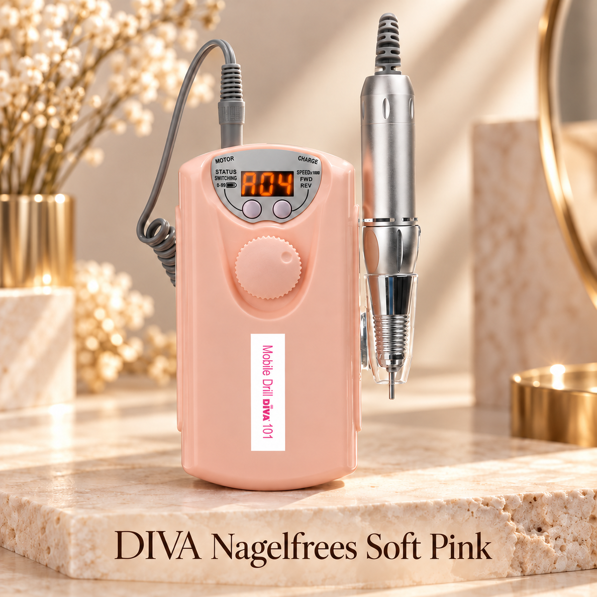 Productnaam — DIVA Nagelfrees 30.000 rpm - Soft Pink