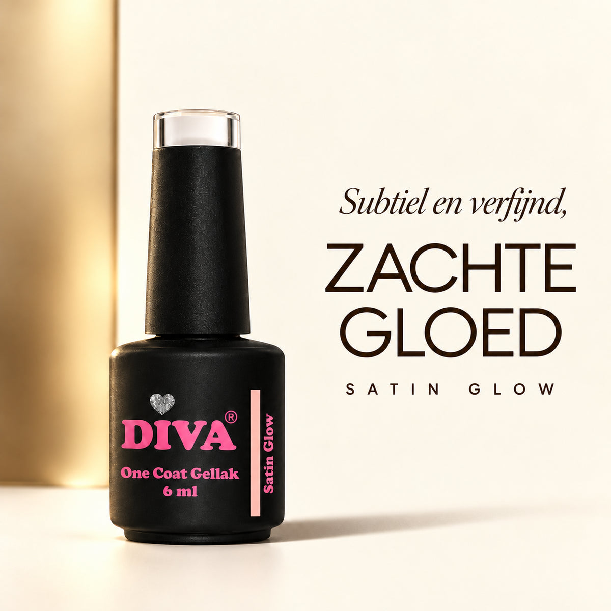Tekstbeeld — DIVA One Coat Gellak Satin Glow 6 ml