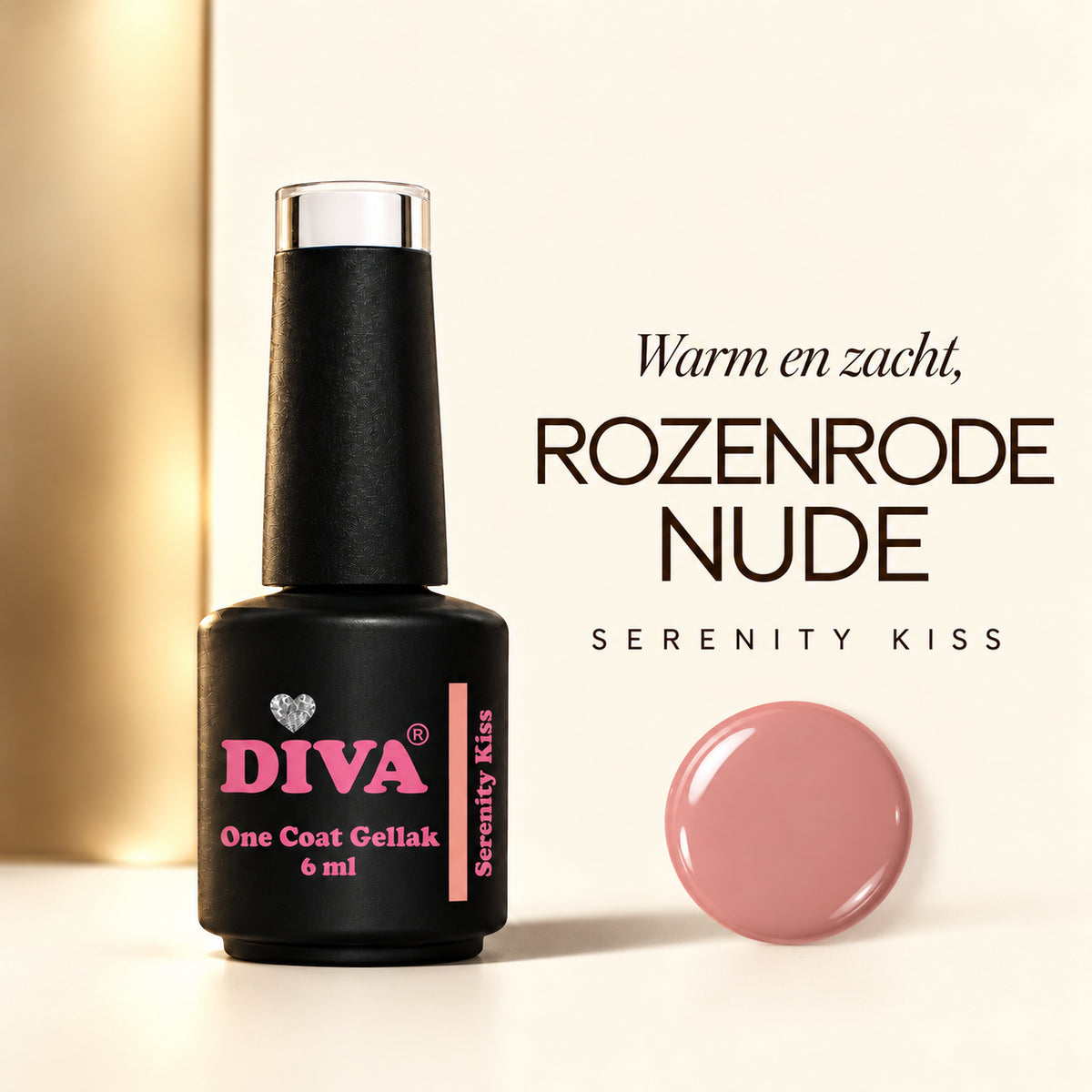 Tekstbeeld — DIVA One Coat Gellak Serenity Kiss 6 ml