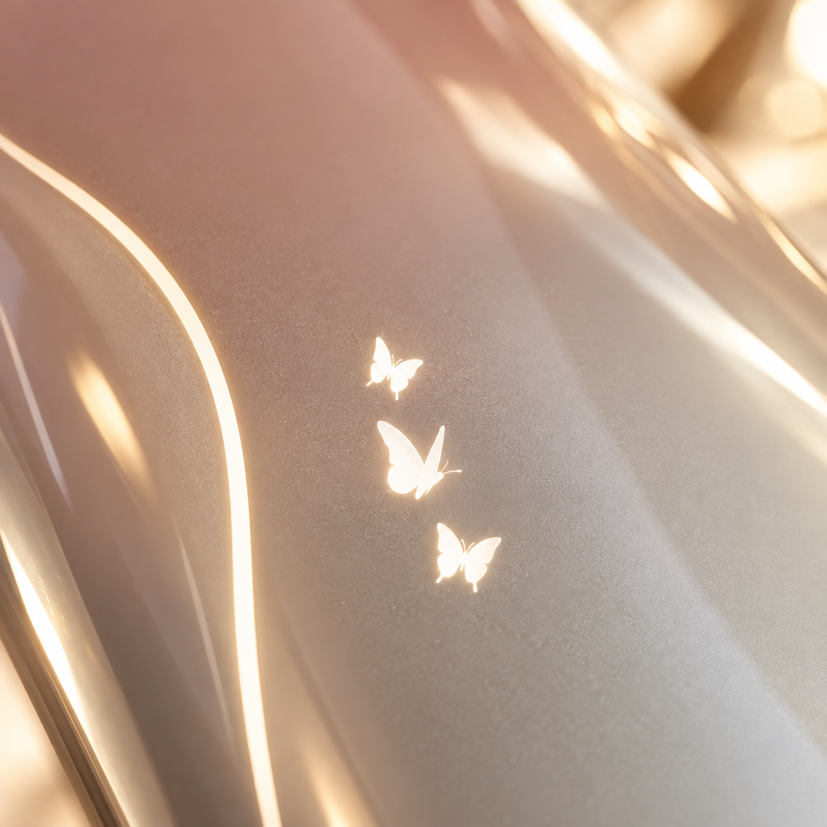 Detail van de vorm — DIVA Pro Butterfly Design Lamp 115 Watt - Pink