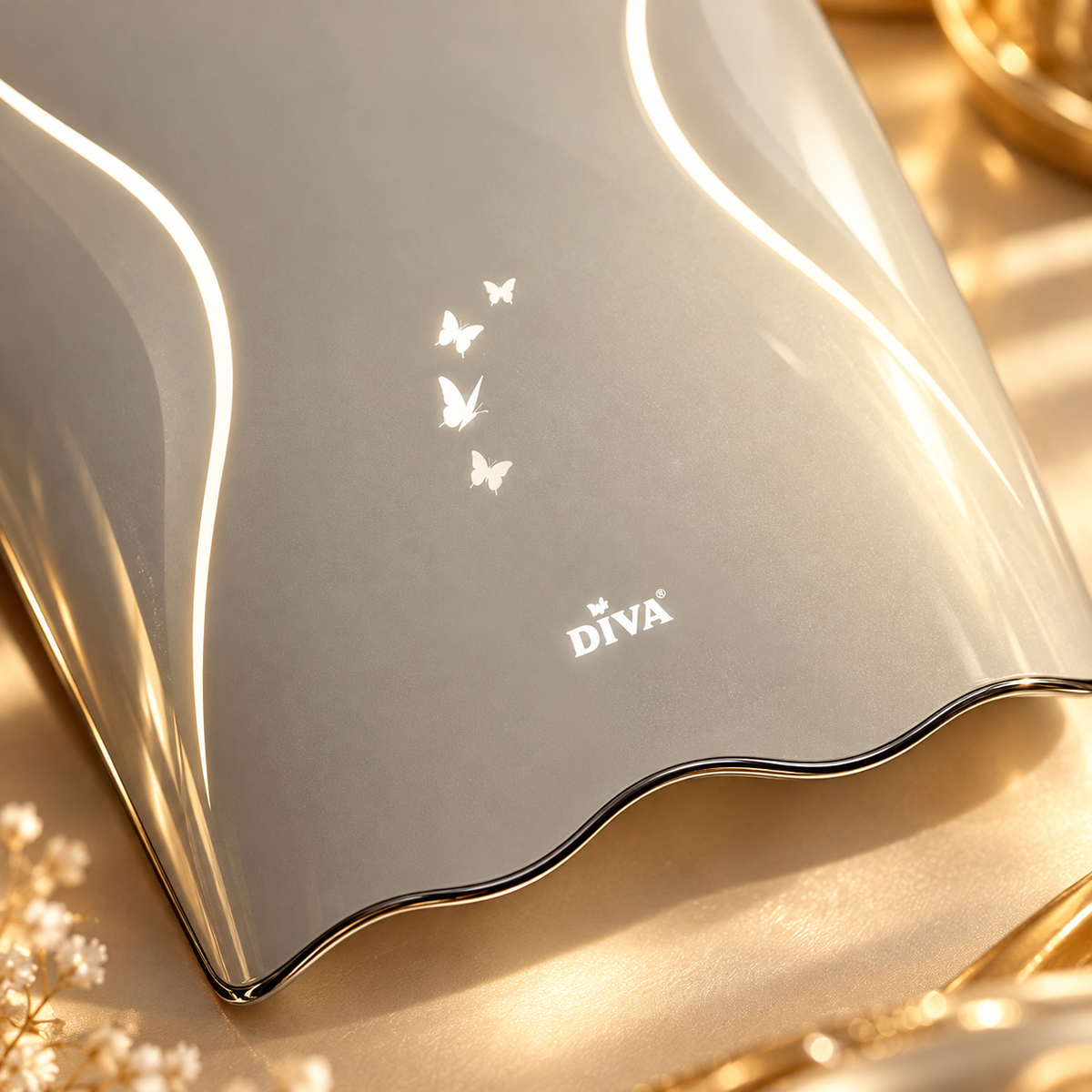 Detail van de afwerking — DIVA Pro Butterfly Design Lamp 115 Watt - Wit