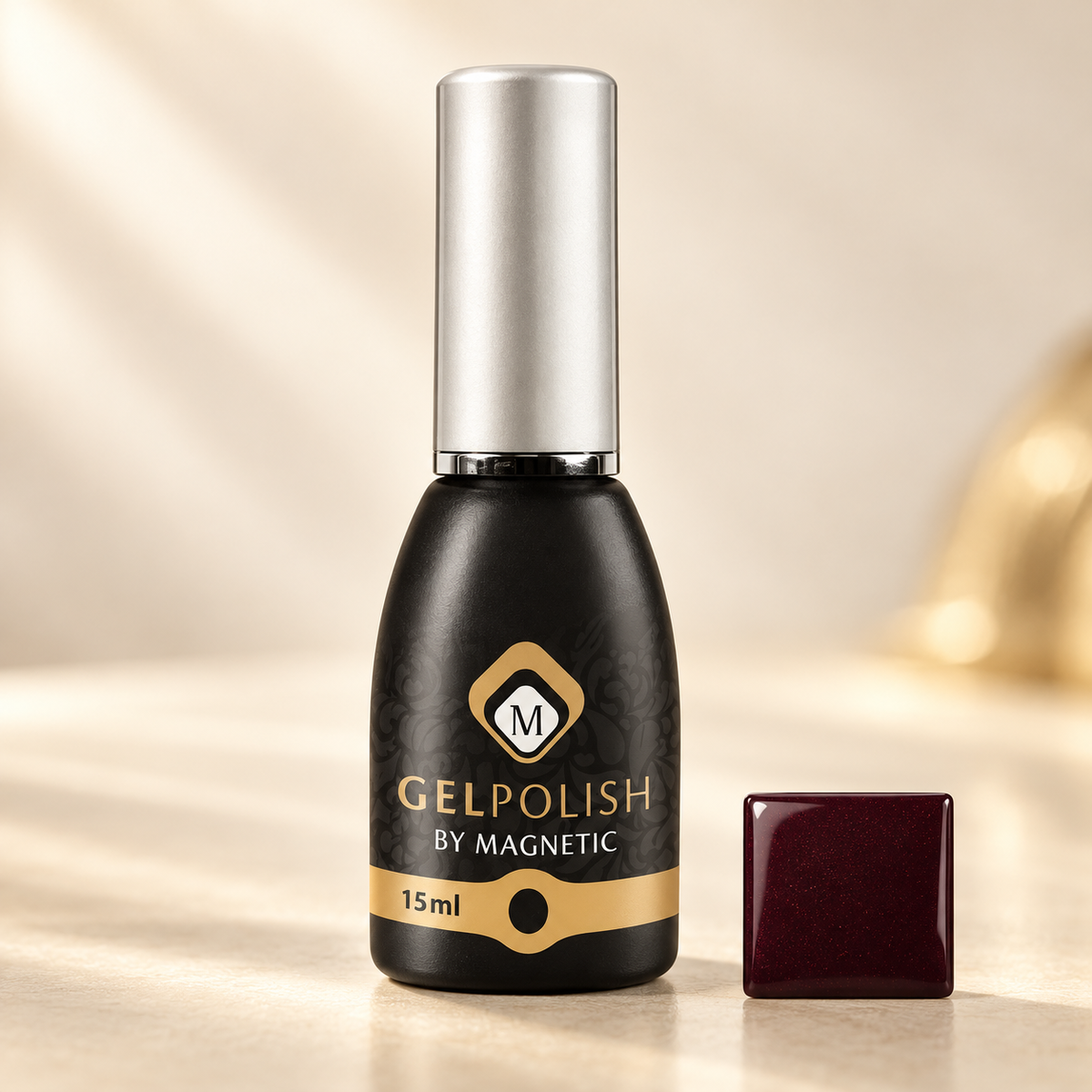 Productfoto met kleurstaaltje — Gelpolish Alina Red 15 ml