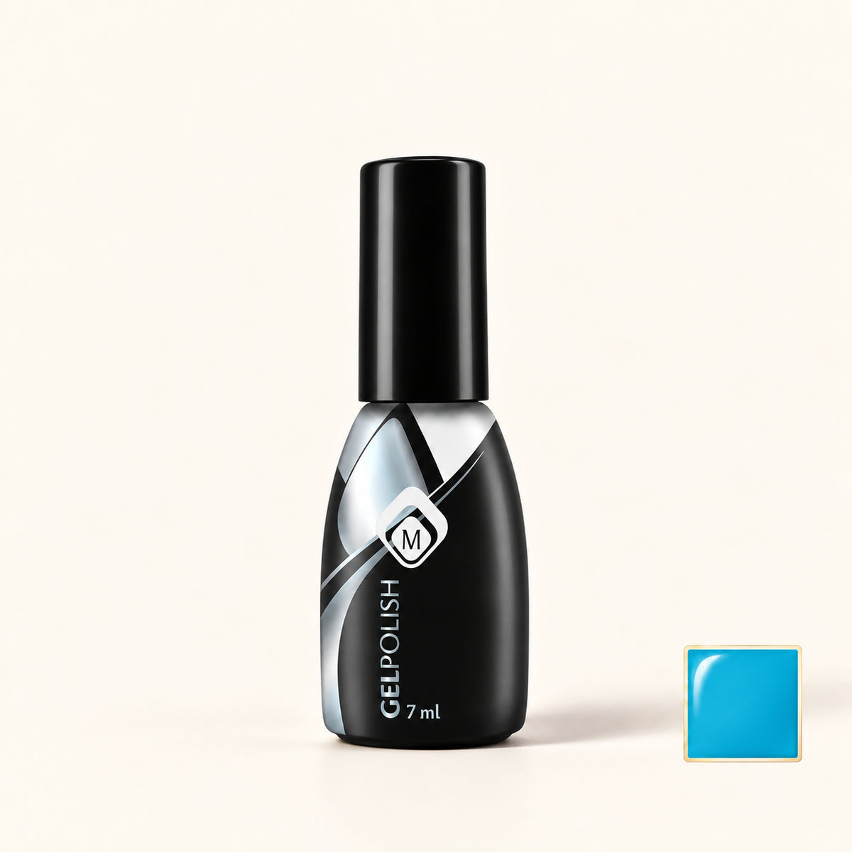 Productfoto met kleurstaaltje — Gelpolish Blue 1