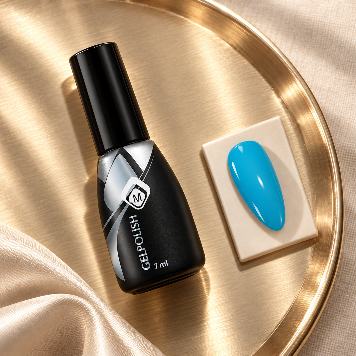 Gouden flatlay — Gelpolish Blue 1