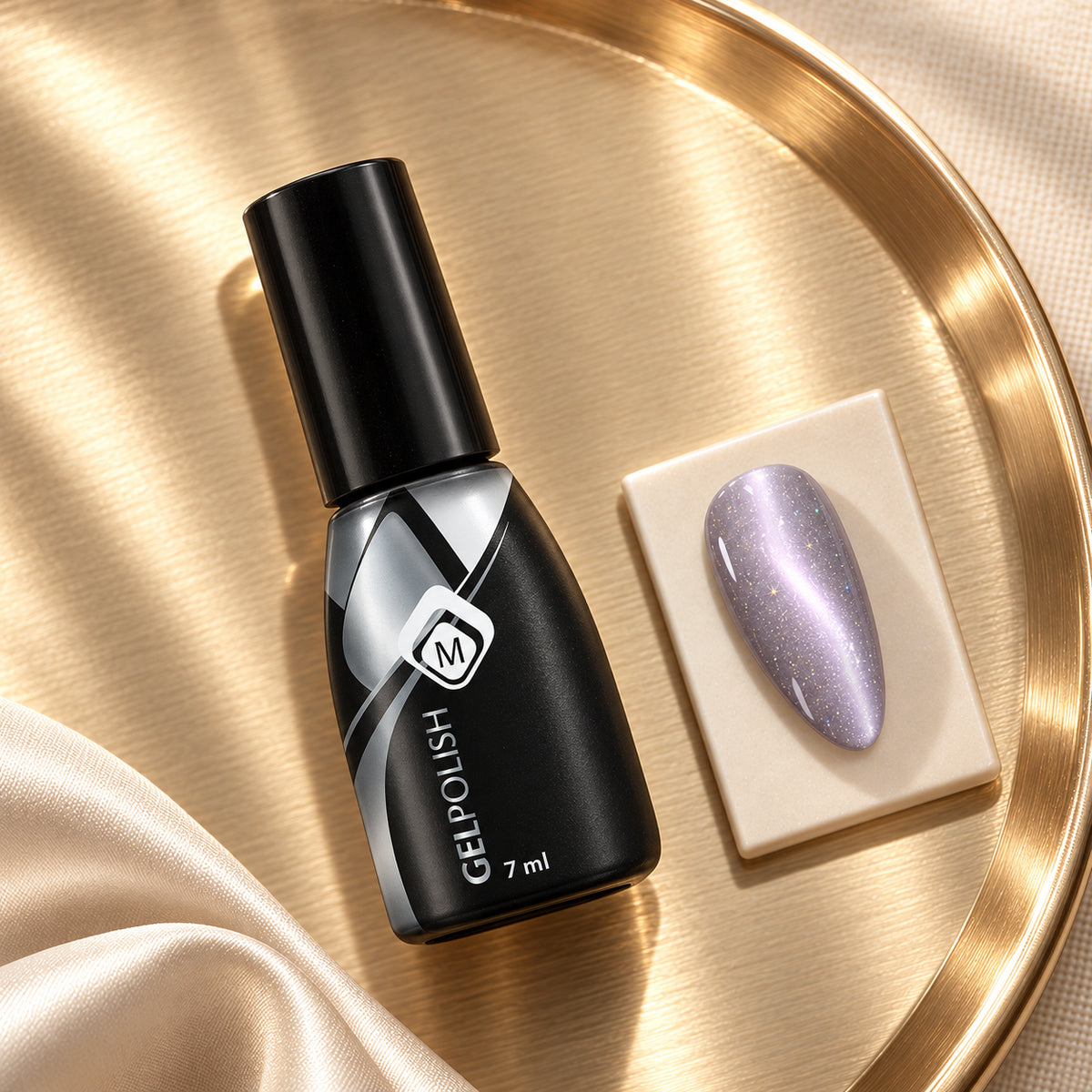 Gouden flatlay — Gelpolish Cateye 10