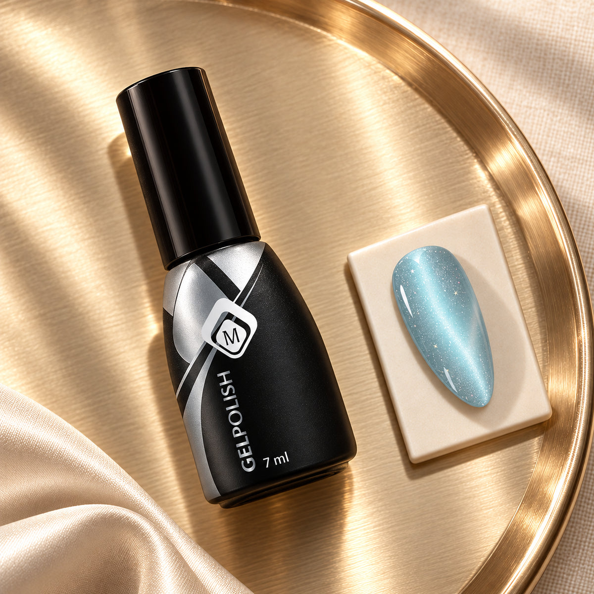 Gouden flatlay — Gelpolish Cateye 8
