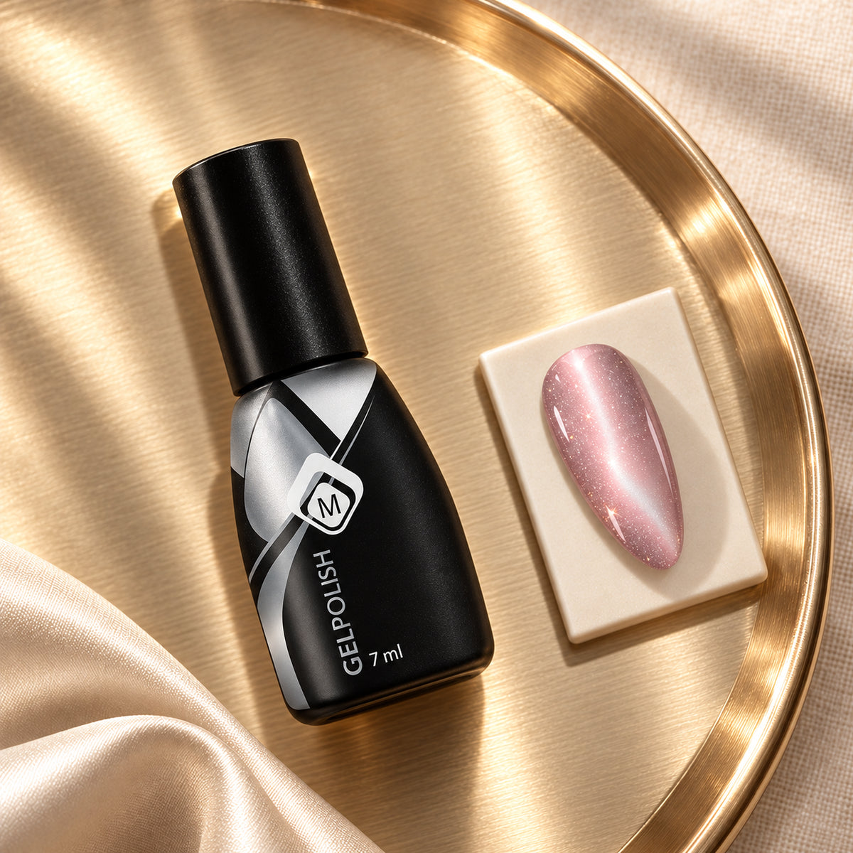 Gouden flatlay — Gelpolish Cateye 9