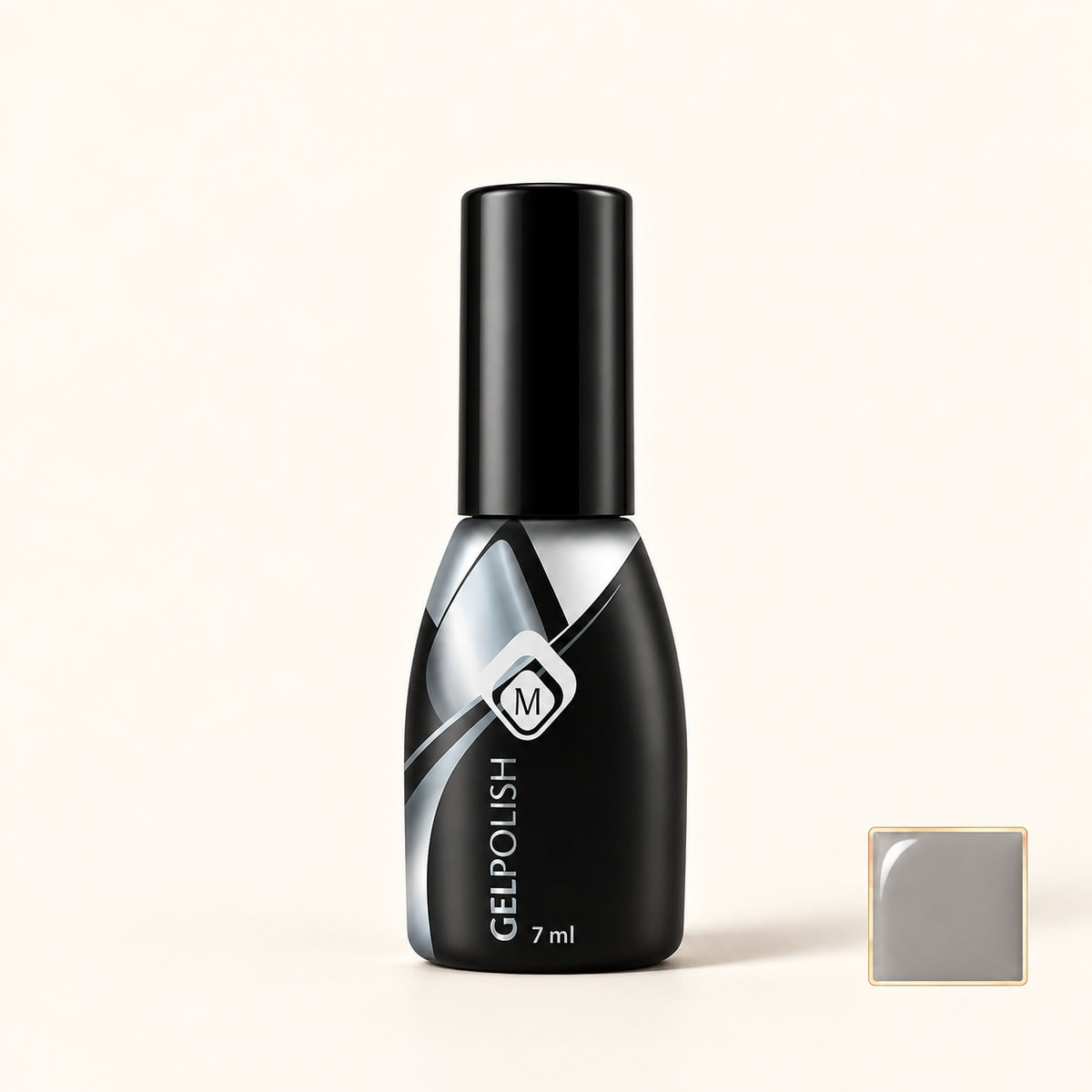 Productfoto met kleurstaaltje — Gelpolish Grey 5