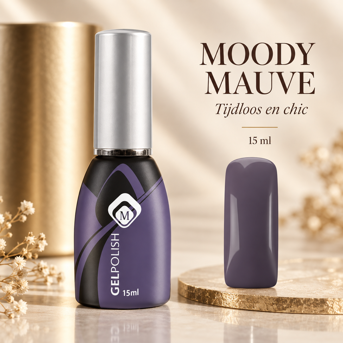 Tekstbeeld — Gelpolish Moody Mauve 15ml