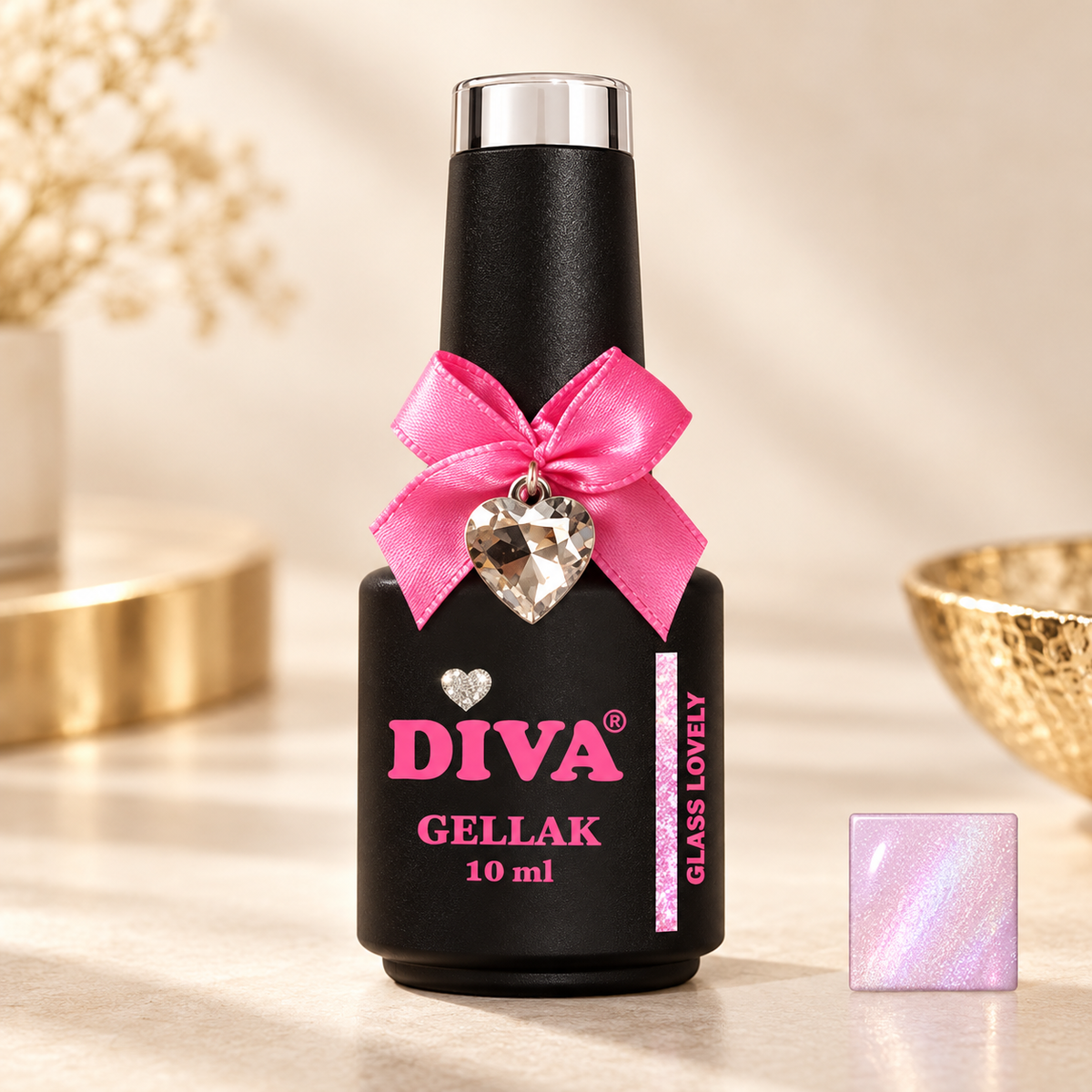 Productfoto met kleurstaal — Glass Lovely  (Glitter Glass Collection)