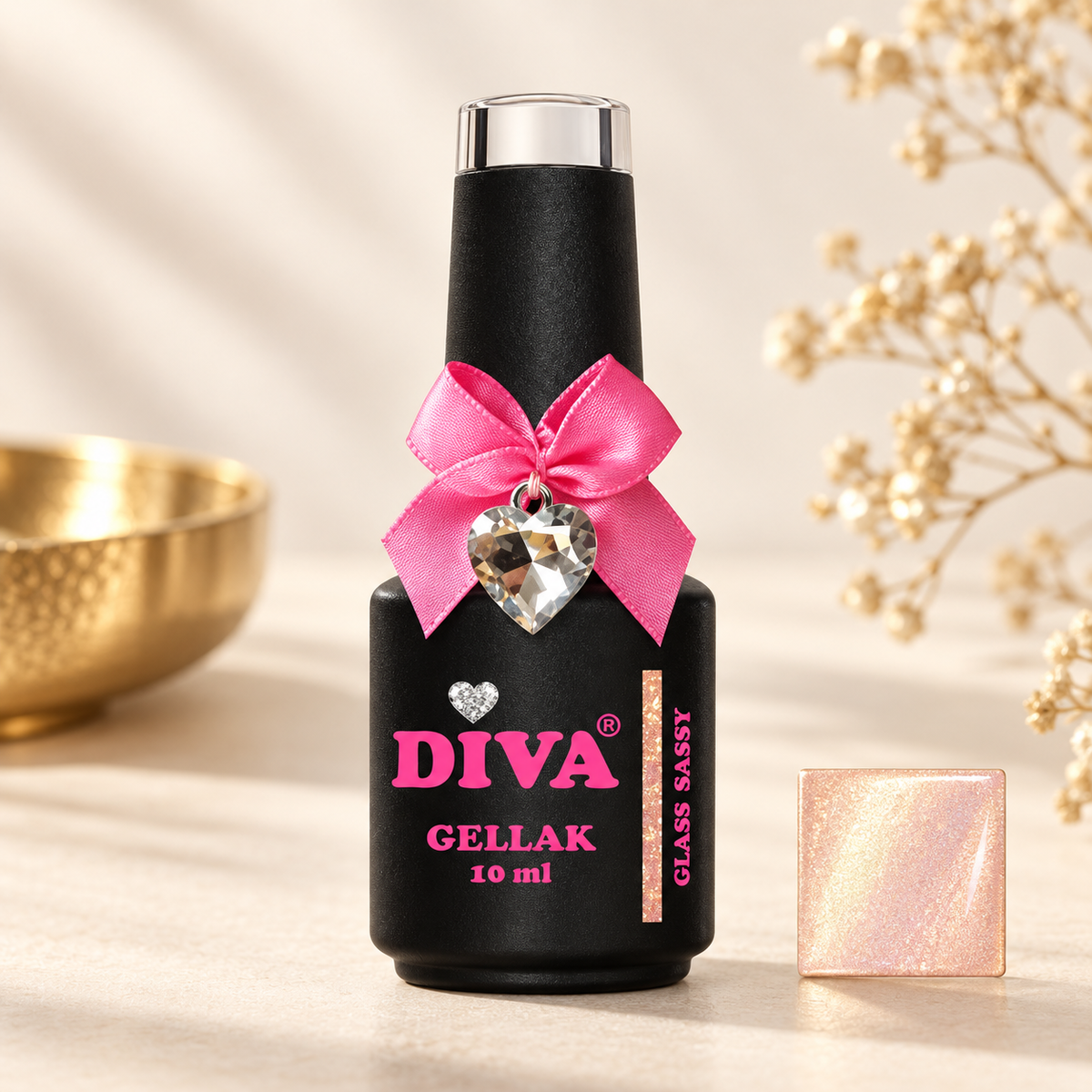 Productfoto met kleurstaal — Glass Sassy  (Glitter Glass Collection)