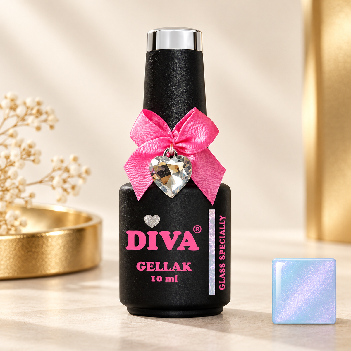 Productfoto met kleurstaal — Glass Specially  (Glitter Glass Collection)