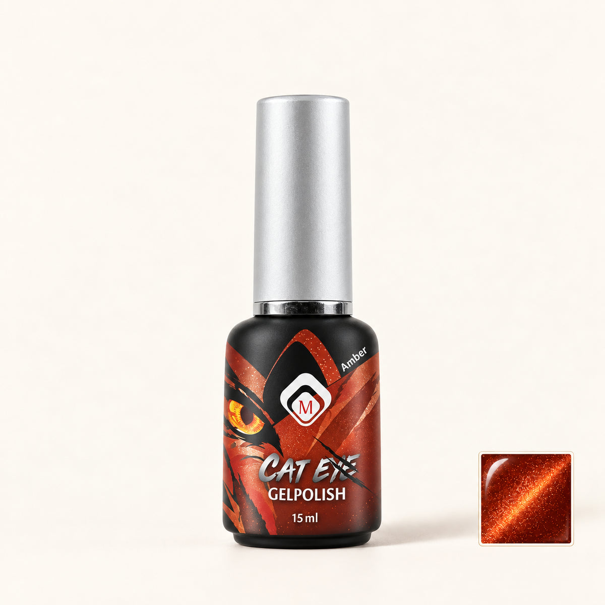 Productfoto met kleurstaaltje — GP Cat Eye Amber