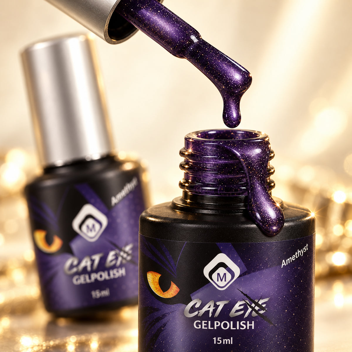 Druppel- en textuurdetail — GP Cat Eye Amethyst 4