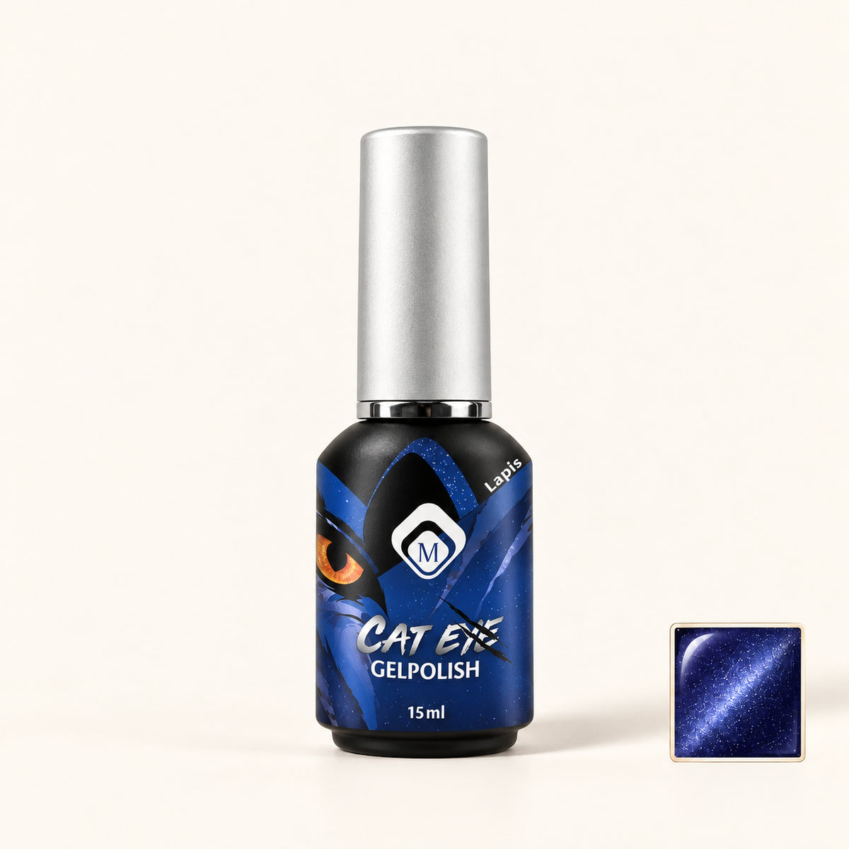 Productfoto met kleurstaaltje — GP Cat Eye Lapis