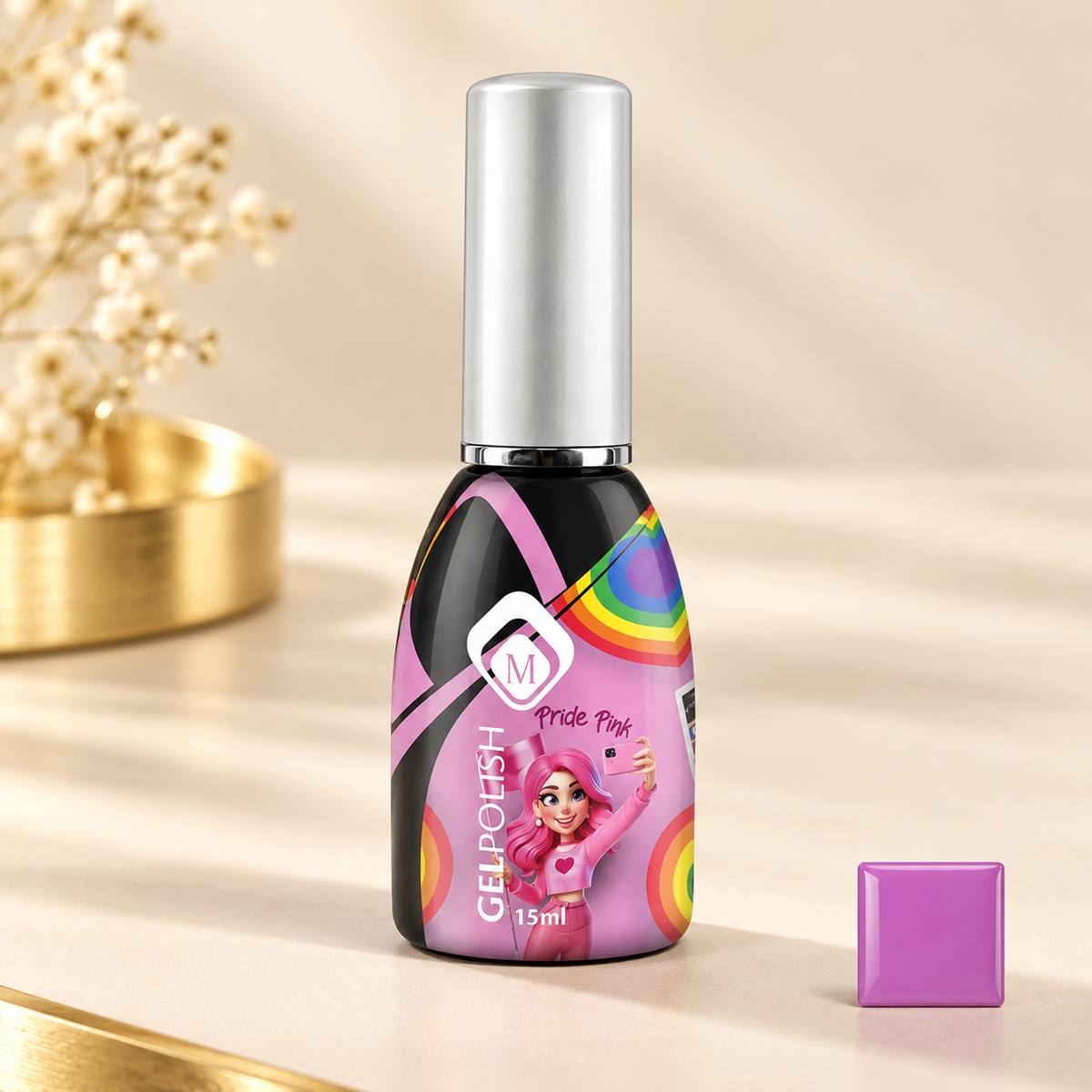 Productfoto met kleurstaal — GP Pride Pink