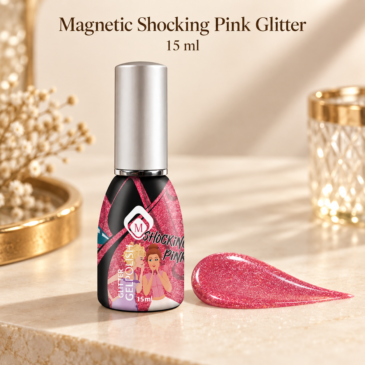 Product met tekst — GP Shocking Pink Glitter