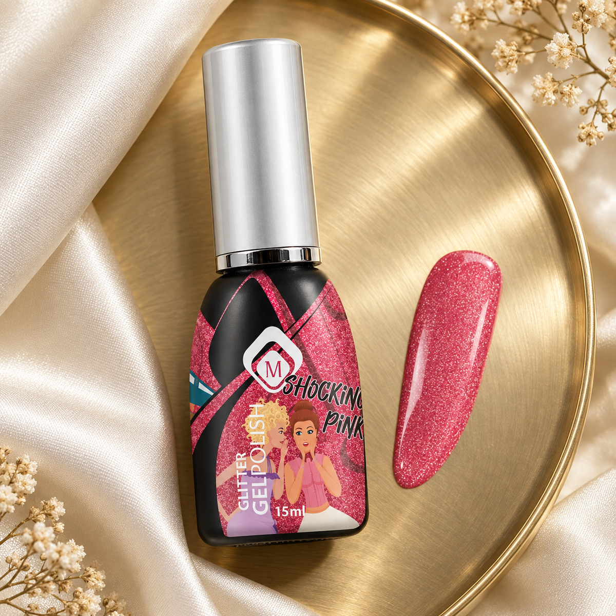 Gouden flatlay — GP Shocking Pink Glitter